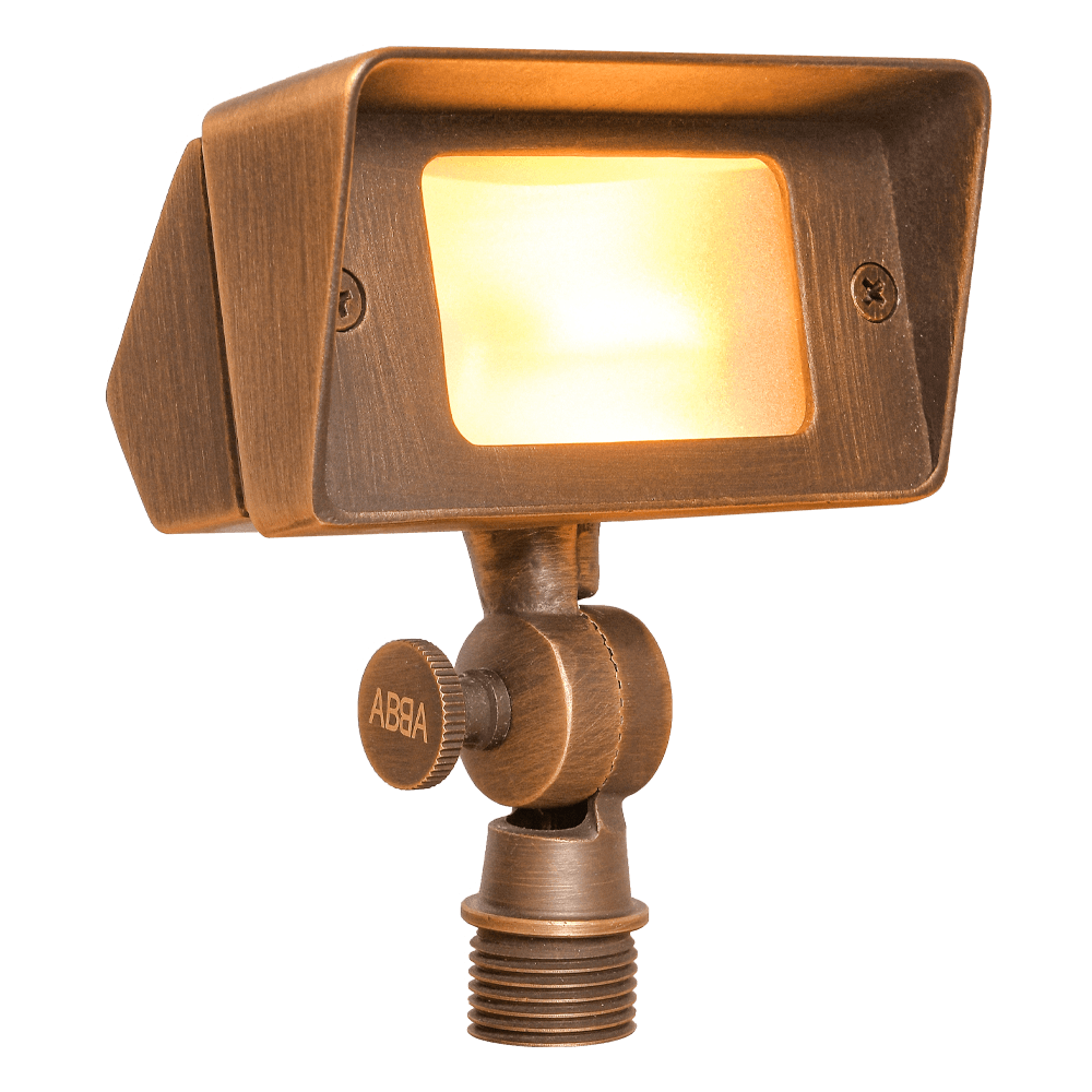 FPB01 Brass Rectangular LED Directional Flood Light Adjustable Lighting
