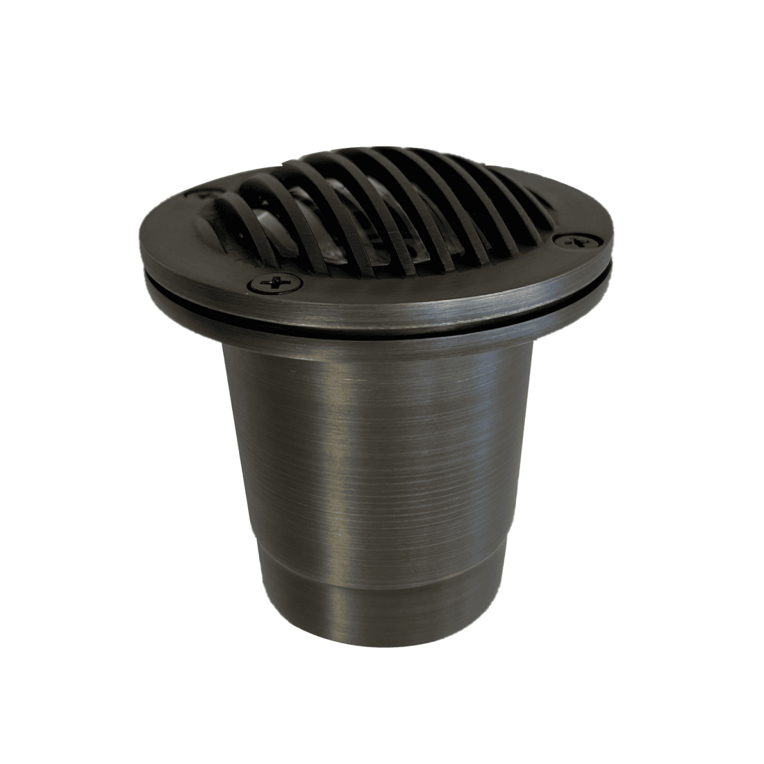 LaTerrace Cast Brass In-ground Well Light Natural Bronze Low Voltage Outdoor Lighting