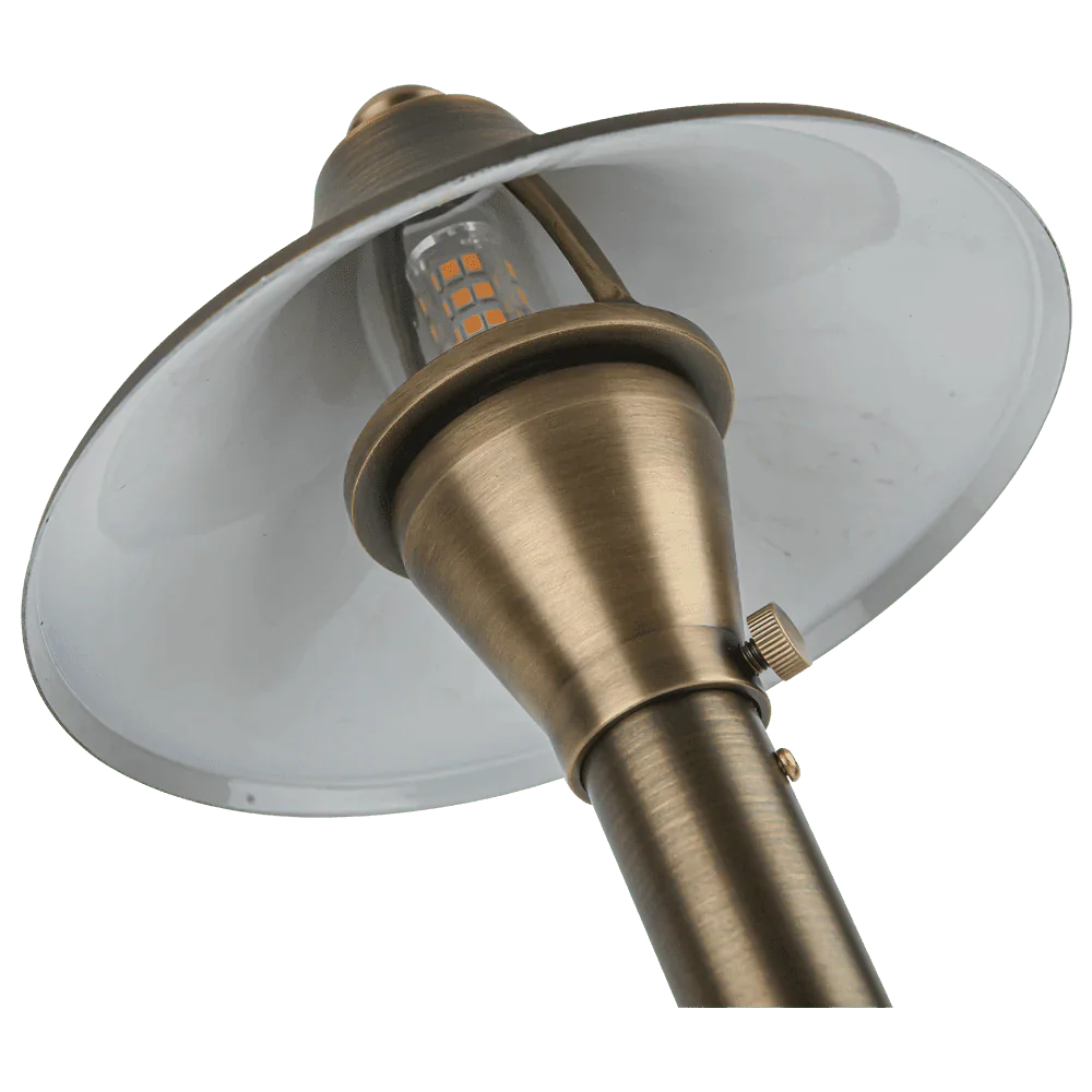 PLB09 Brass LED Cone Lamp Ready Low Voltage Pathway Outdoor Landscape Lighting Fixture