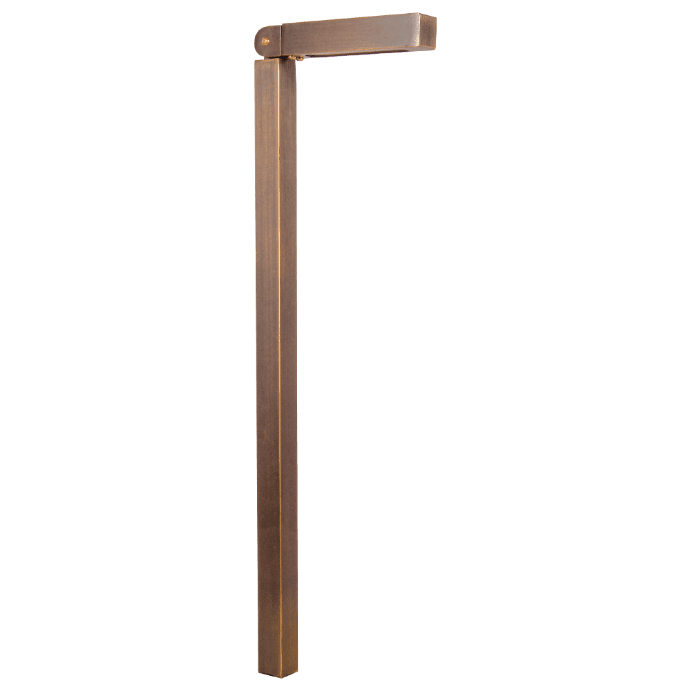 PLB14 Adjustable 3W LED Brass L-Shaped Low Voltage Pathway Light