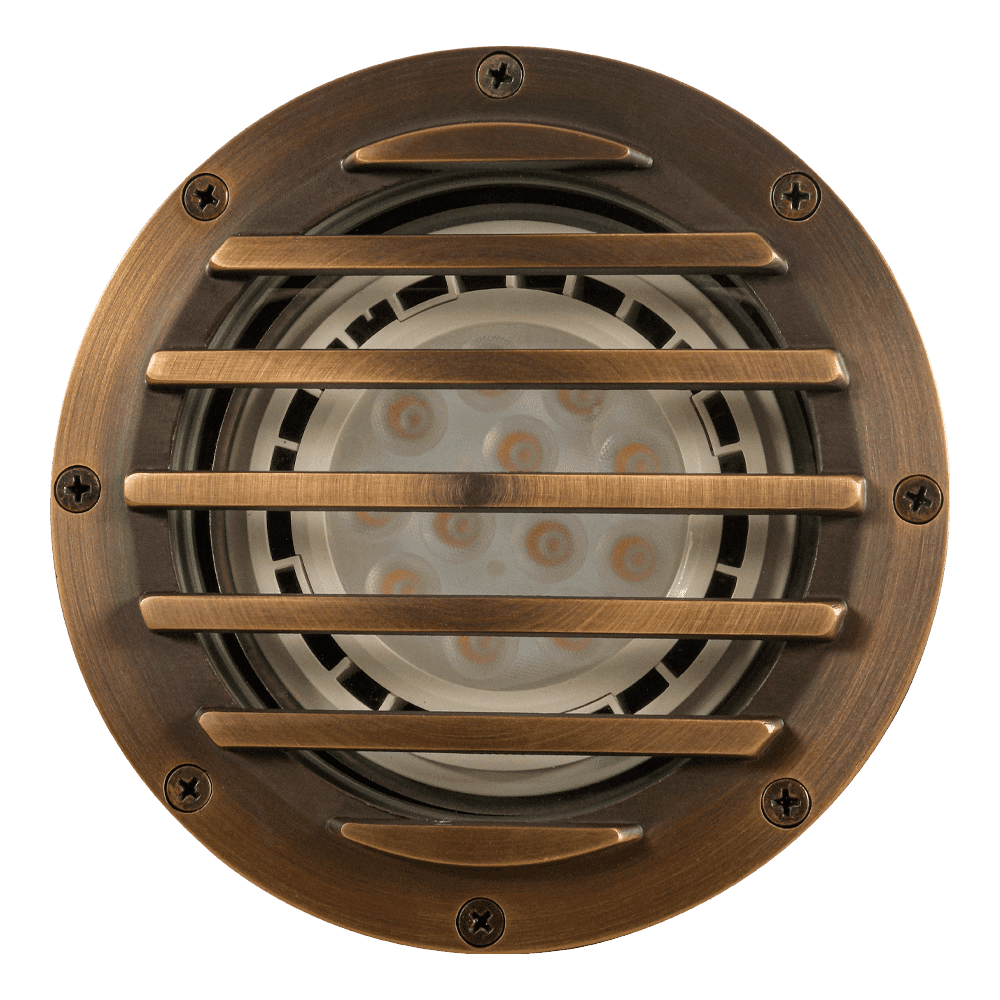 UNB01 Cast Brass Low Voltage Grille Commercial PAR36 LED In-ground Well Light IP65 Waterproof