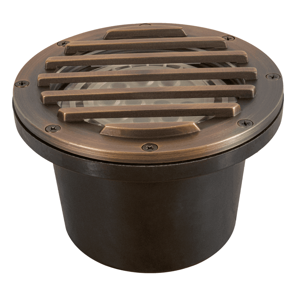 UNB01 Cast Brass Low Voltage Grille Commercial PAR36 LED In-ground Well Light IP65 Waterproof
