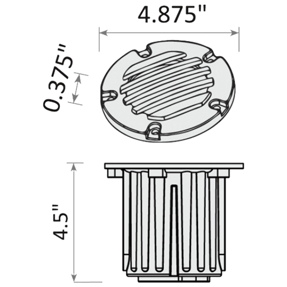 UNB06 Cast Brass Low Voltage Round Grill LED In-Ground Well Light IP65 Waterproof