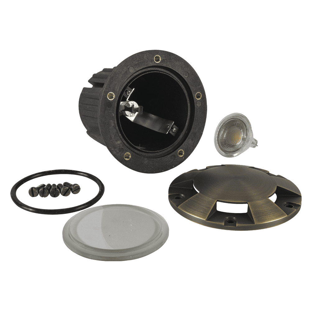 UNB07 Cast Brass Low Voltage Round Multi-Directional LED In-ground Well Light IP65 Waterproof