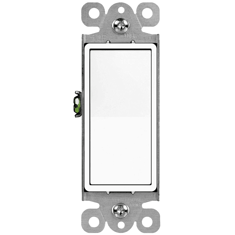 USE Momentary Contact Decorator Switch Single Pole 15A 120-277V - White
