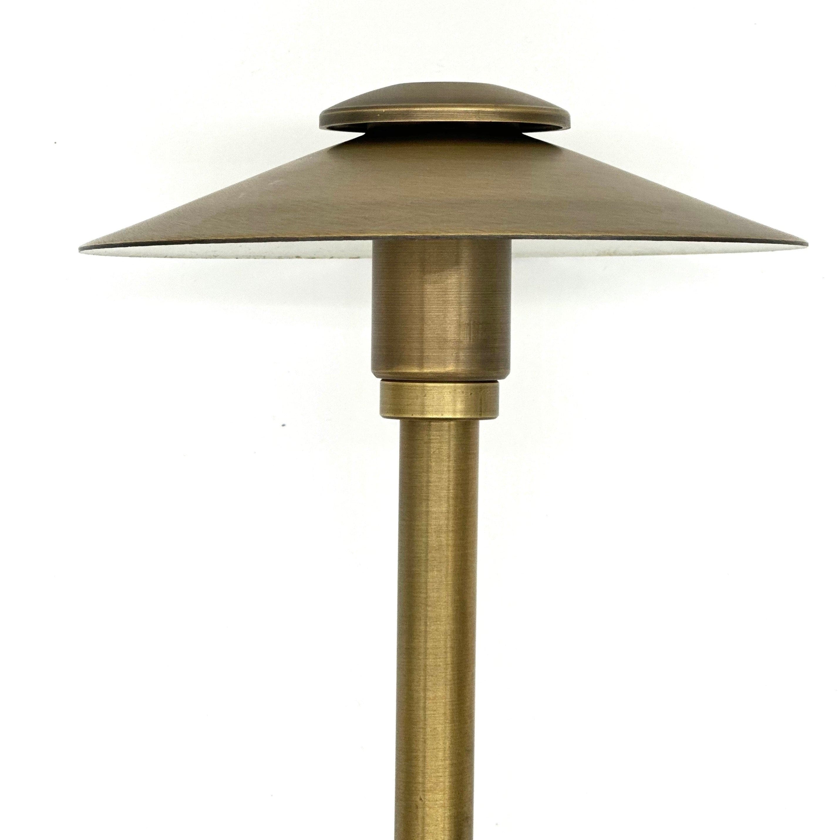 Stelvio Antique Brass Adjustable Path Light Low Voltage Outdoor Lighting