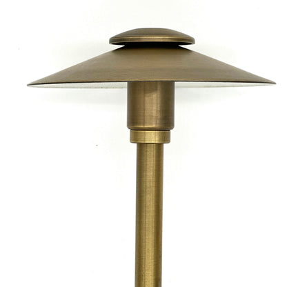 Stelvio Antique Brass Adjustable Path Light Low Voltage Outdoor Lighting