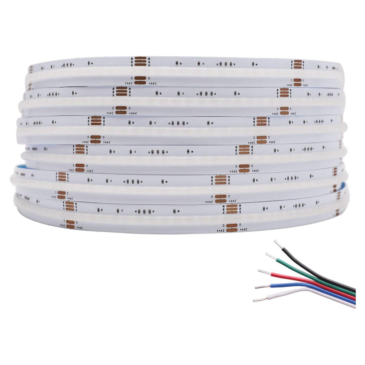 Dotless Linear LED RGBW Color Changing 6W/ft COB Strip Lights IP20 Low ...