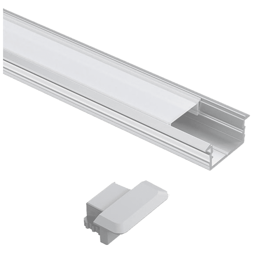 AP44M Rectangular 8 ft Aluminum Channel 10 Pack LED Strip Light Cover End Caps
