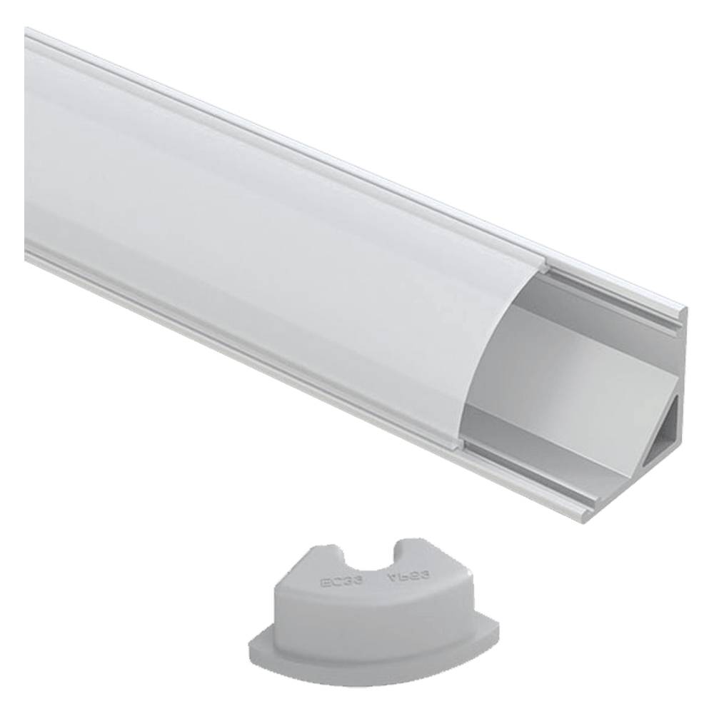 AP59 Corner 8 ft Aluminum Channel 10 Pack LED Strip Light Cover End Caps