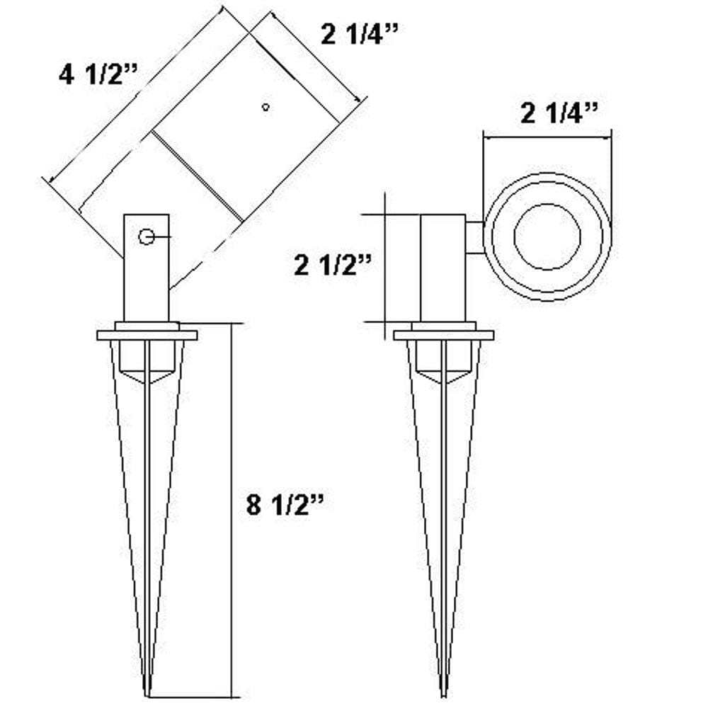 KL103 Low Voltage Modern Bullet Spotlight Aluminum Outdoor Lighting