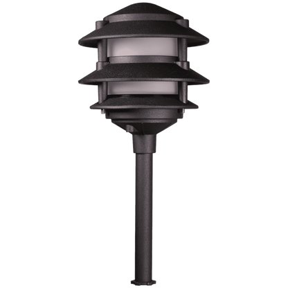 KL302 12V AC/DC Aluminum Low Voltage Landscape Lighting 3 Tier Pagoda Path Light