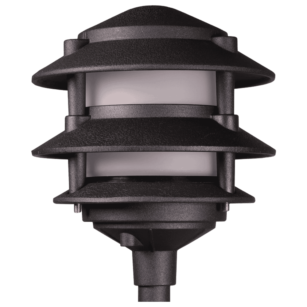 KL302 12V AC/DC Aluminum Low Voltage Landscape Lighting 3 Tier Pagoda Path Light