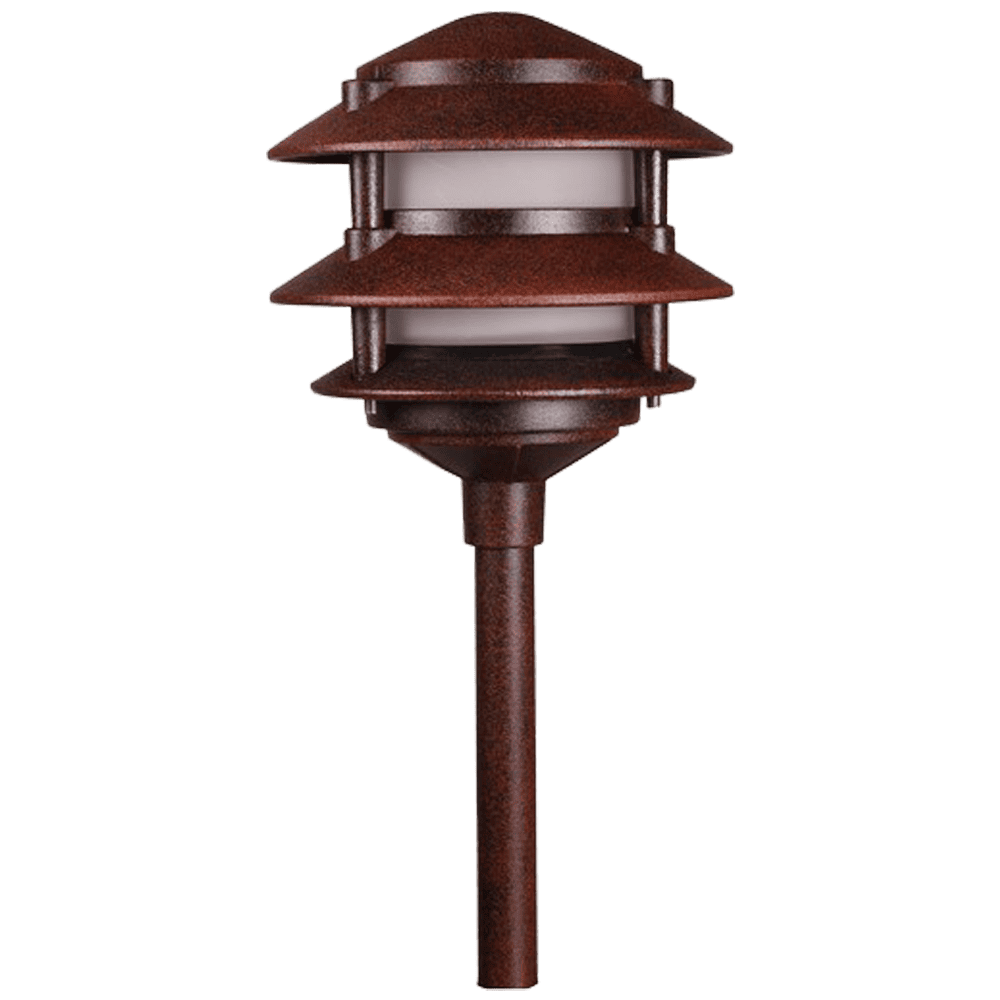 KL302 12V AC/DC Aluminum Low Voltage Landscape Lighting 3 Tier Pagoda Path Light