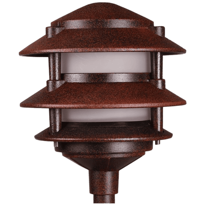 KL302 12V AC/DC Aluminum Low Voltage Landscape Lighting 3 Tier Pagoda Path Light