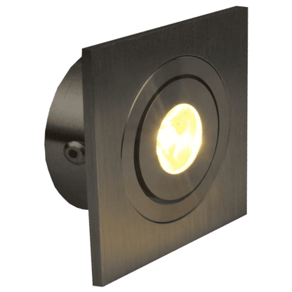 CB06 Dimmable Recessed Square Cast Aluminum LED Puck Light Cabinet Downlighting