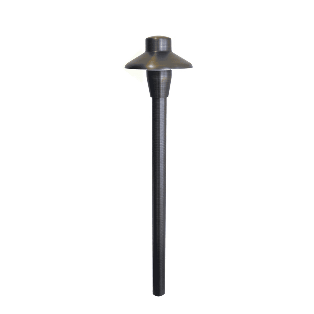 Capuchon Solid Cast Brass Path &amp; Area Light - Natural Bronze Low Voltage Outdoor Lighting