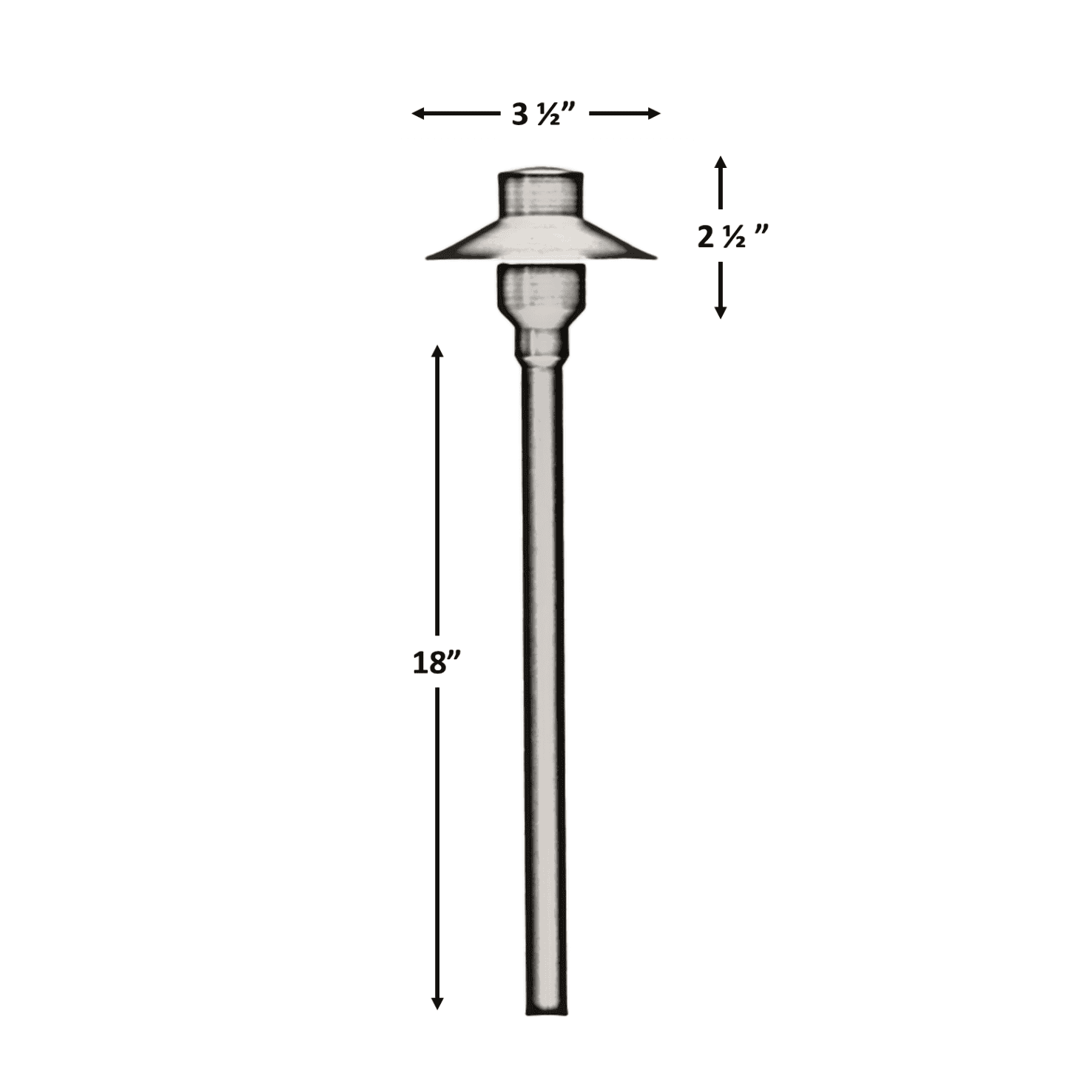 Cloche Solid Brass Path &amp; Area Light Black Finish Low Voltage Outdoor Lighting