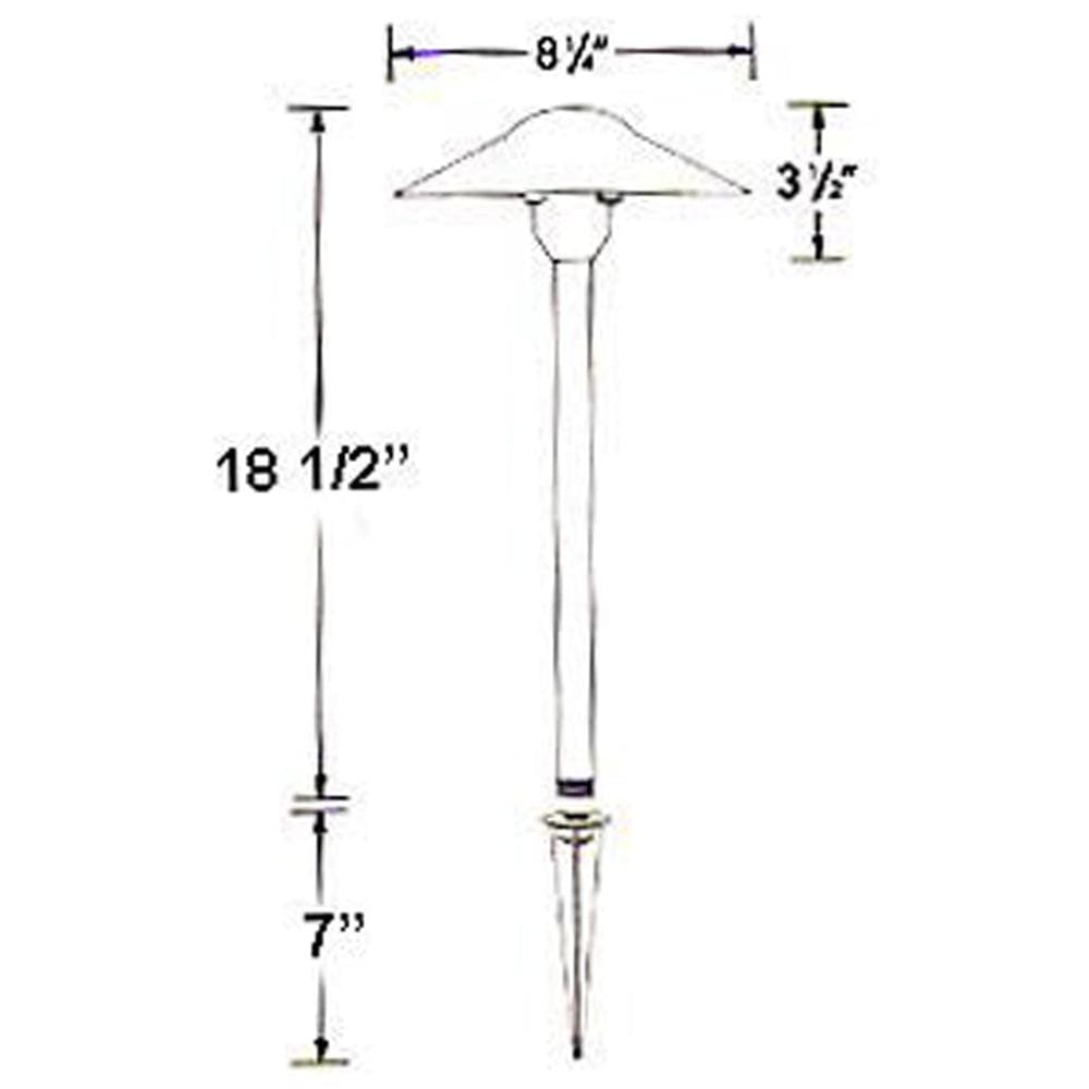 DL03 12V AC/DC Aluminum Low Voltage Landscape Lighting Mushroom Path Light