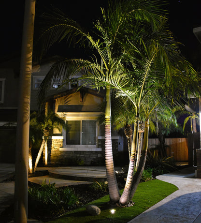LaTerrace Cast Brass In-ground Well Light Natural Bronze Low Voltage Outdoor Lighting