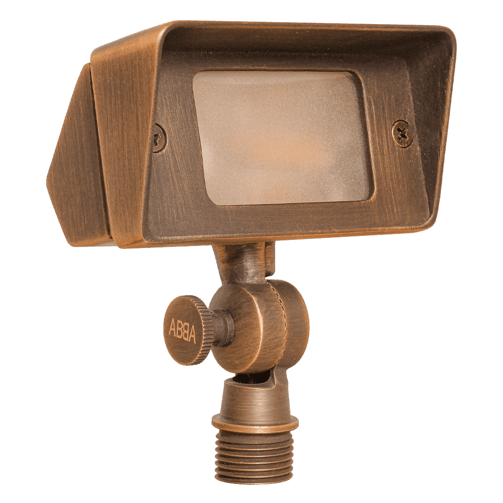FPB01 Brass Rectangular LED Directional Flood Light Adjustable Lighting