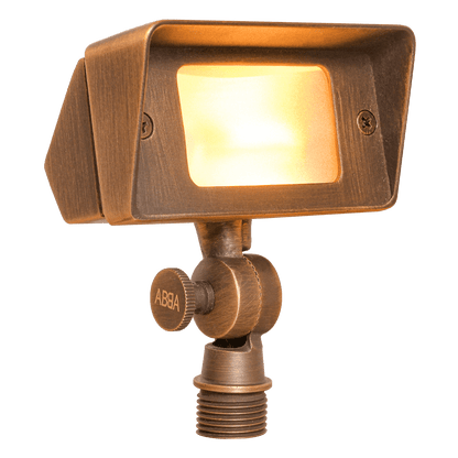 FPB01 Brass Rectangular LED Directional Flood Light Adjustable Lighting