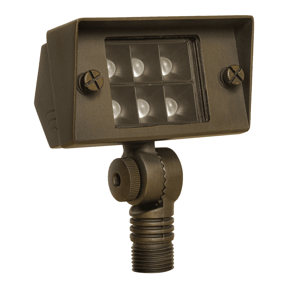 FPB02 Cast Brass Flood Light | 2W-7W Integrated Low Voltage Landscape Light