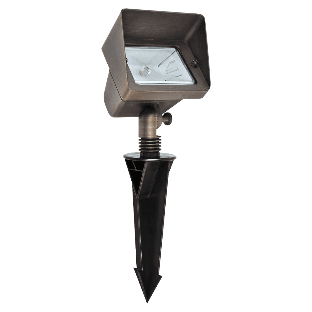 FPB05 Cast Brass Rectangular LED Directional Flood Light Adjustable Landscape Lighting