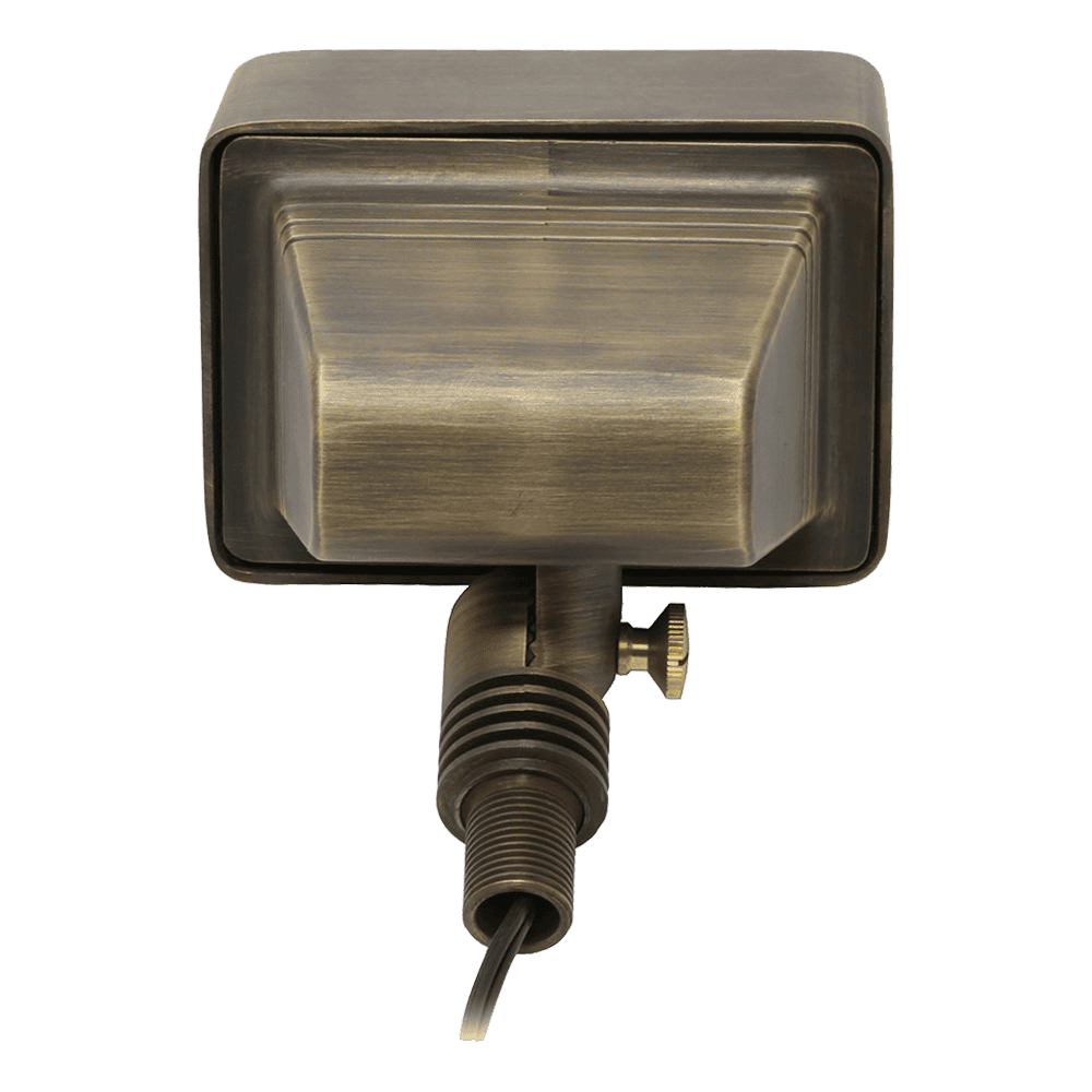 FPB05 Cast Brass Rectangular LED Directional Flood Light Adjustable Landscape Lighting