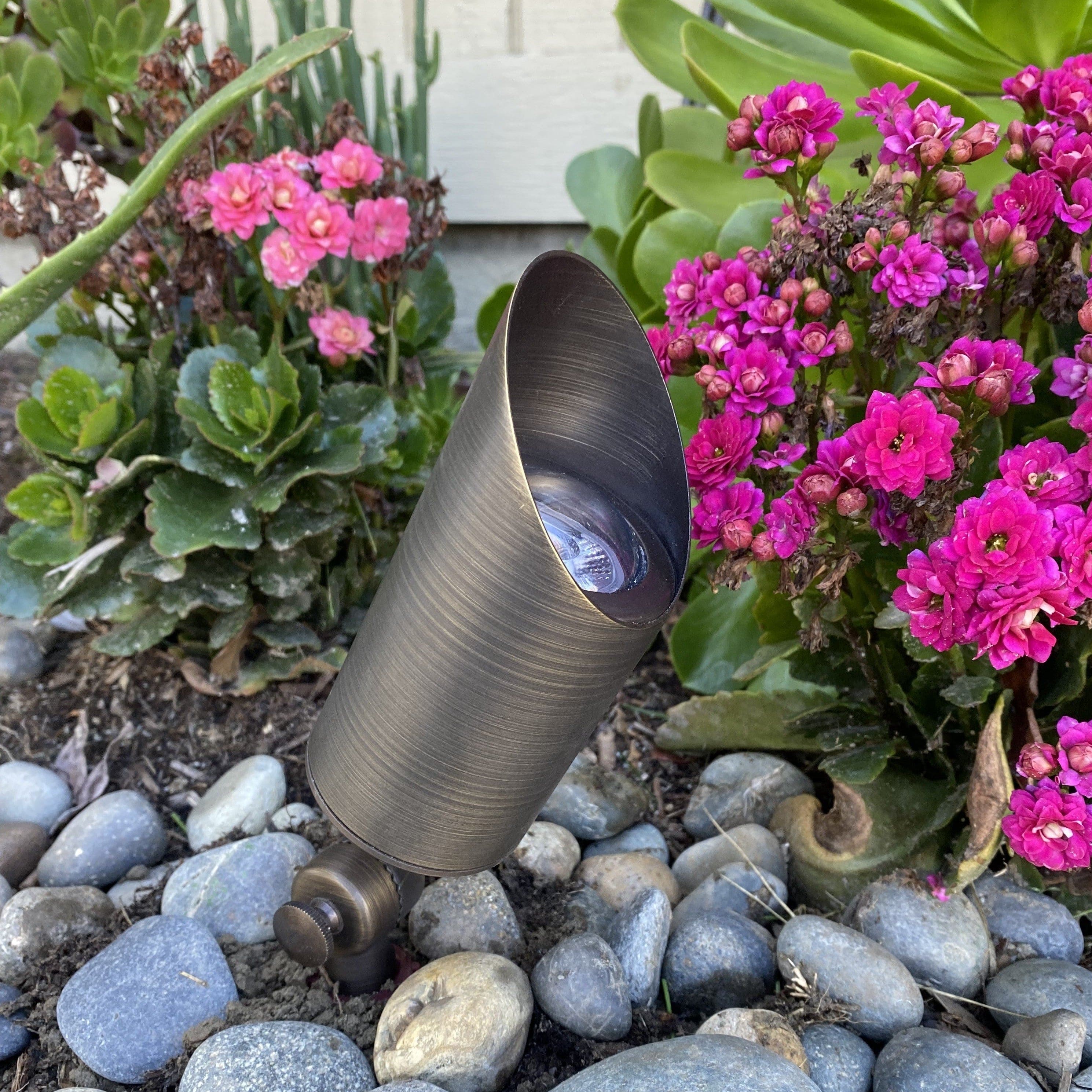 Luciole Solid Cast Brass Spot Light Natural Bronze Low Voltage Outdoor Landscape Lighting