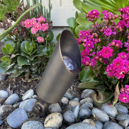 Luciole Solid Cast Brass Spot Light Natural Bronze Low Voltage Outdoor Landscape Lighting