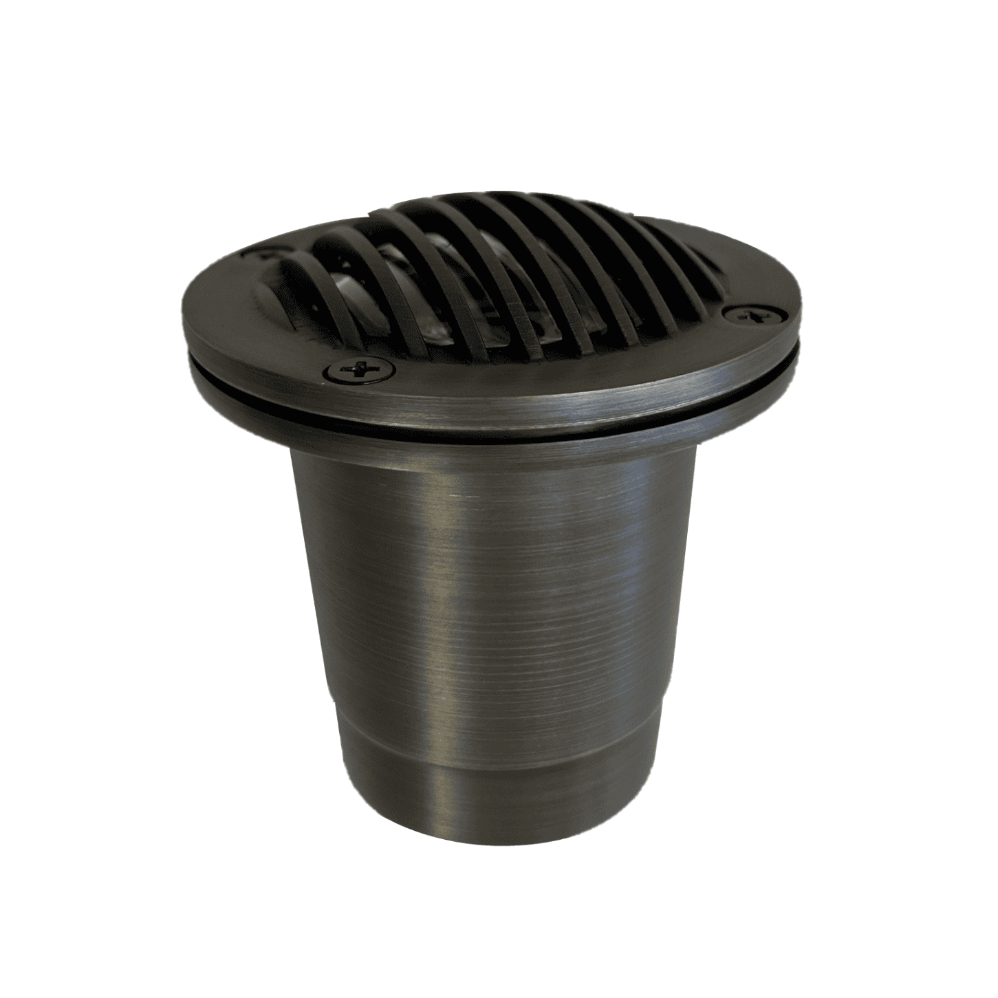 LaTerrace Cast Brass In-ground Well Light Natural Bronze Low Voltage Outdoor Lighting
