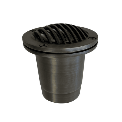 LaTerrace Cast Brass In-ground Well Light Natural Bronze Low Voltage Outdoor Lighting