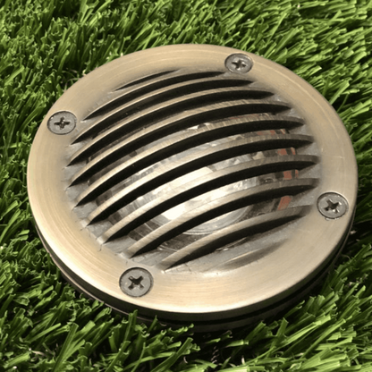 LaTerrace Cast Brass In-ground Well Light Natural Bronze Low Voltage Outdoor Lighting