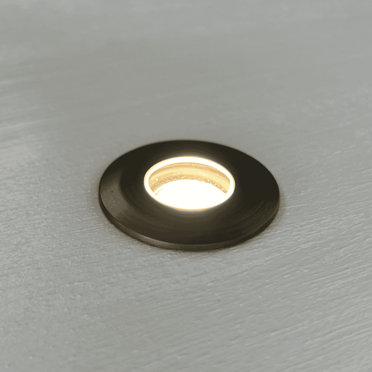 Crete Flat Cover Solid Cast Brass Mini In-ground / Deck / Recessed Light Low Voltage Outdoor Lighting