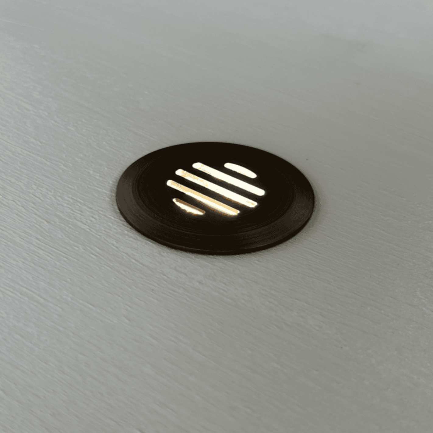 Luffa Louvered Solid Cast Brass Mini In-ground / Deck / Recessed Light Low Voltage Outdoor Landscape Lighting