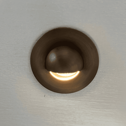 LaCire Deck Cover Solid Cast Brass Mini In-Ground Deck Light Low Voltage Outdoor Lighting