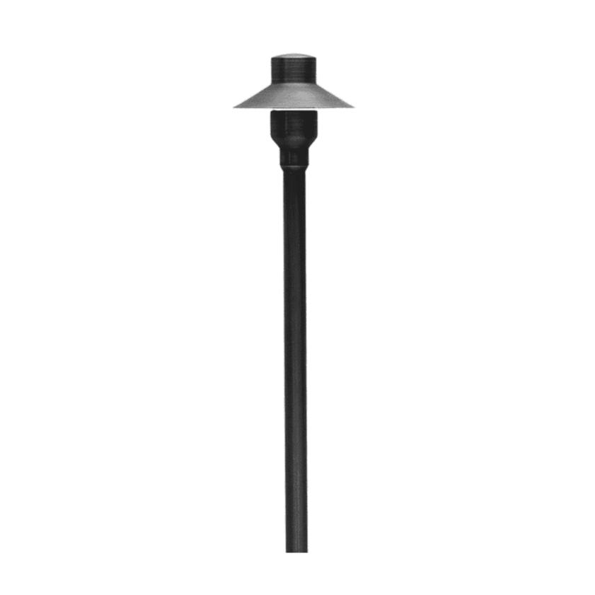 Cloche Solid Brass Path &amp; Area Light Black Finish Low Voltage Outdoor Lighting