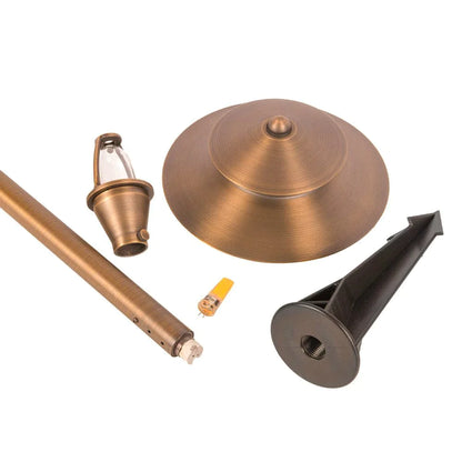 PLB04 Two Tier Brass LED Pagoda Low Voltage Pathway Light