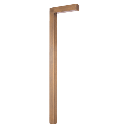 PLB10 LED Brass L-Shaped Low Voltage Landscape Lighting Pathway Light