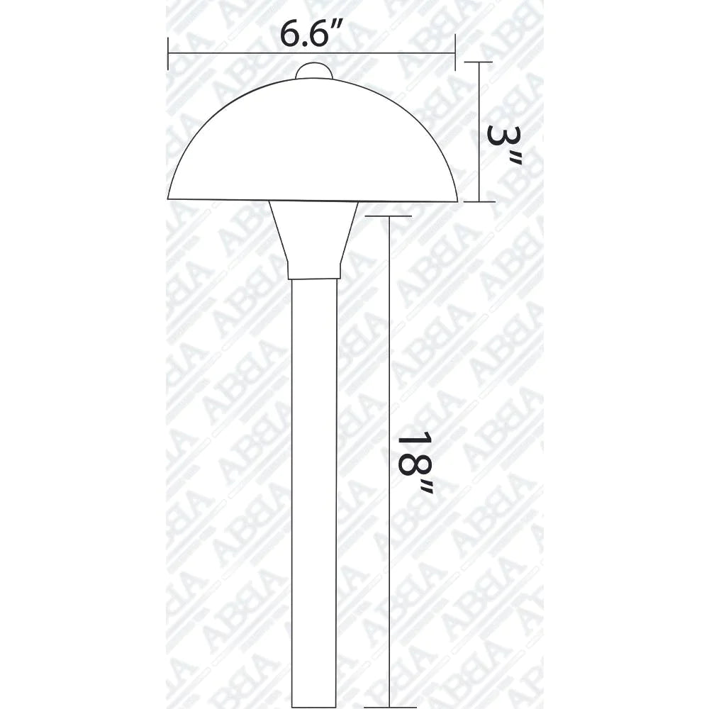 PLB08 Brass LED Globe Low Voltage Pathway Outdoor Landscape Lighting Fixture