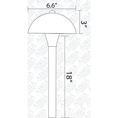 PLB08 Brass LED Globe Low Voltage Pathway Outdoor Landscape Lighting Fixture