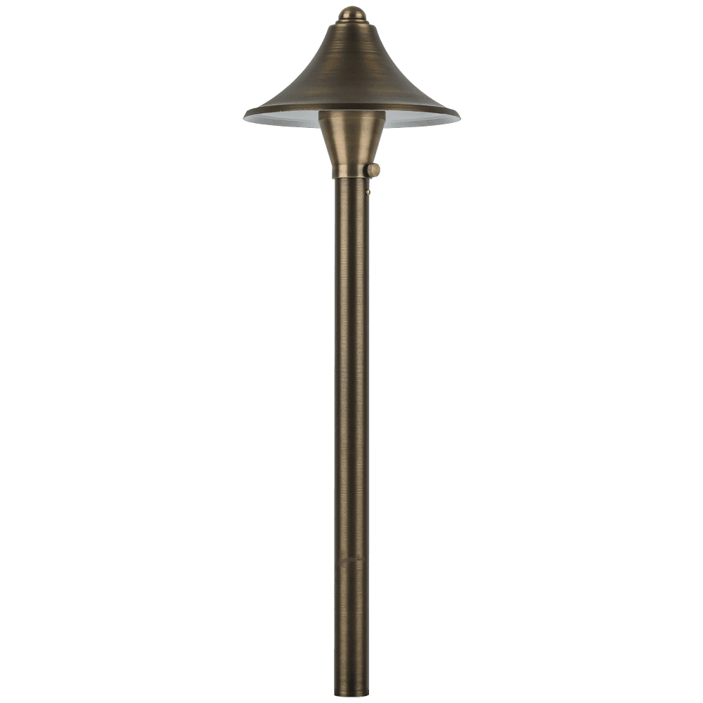 PLB09 Brass LED Cone Lamp Ready Low Voltage Pathway Outdoor Landscape Lighting Fixture