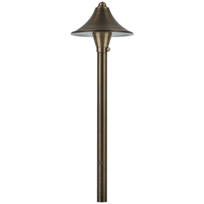 PLB09 Brass LED Cone Lamp Ready Low Voltage Pathway Outdoor Landscape Lighting Fixture