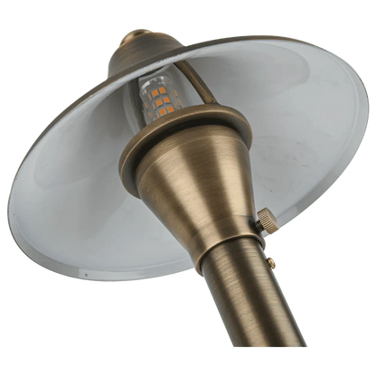 PLB09 Brass LED Cone Lamp Ready Low Voltage Pathway Outdoor Landscape Lighting Fixture