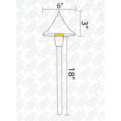 PLB09 Brass LED Cone Lamp Ready Low Voltage Pathway Outdoor Landscape Lighting Fixture
