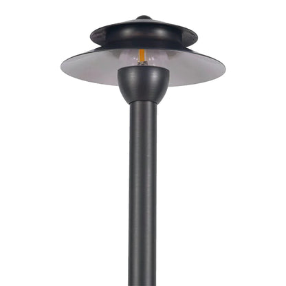 PLB13 Two Tier Brass Pathway Low Voltage Pagoda Light Led Landscape Lighting Fixture