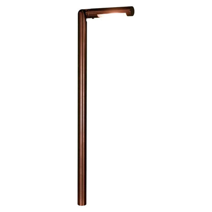 PLB16 Adjustable Lamp Ready Brass Round L-Shaped Low Voltage Pathway Light