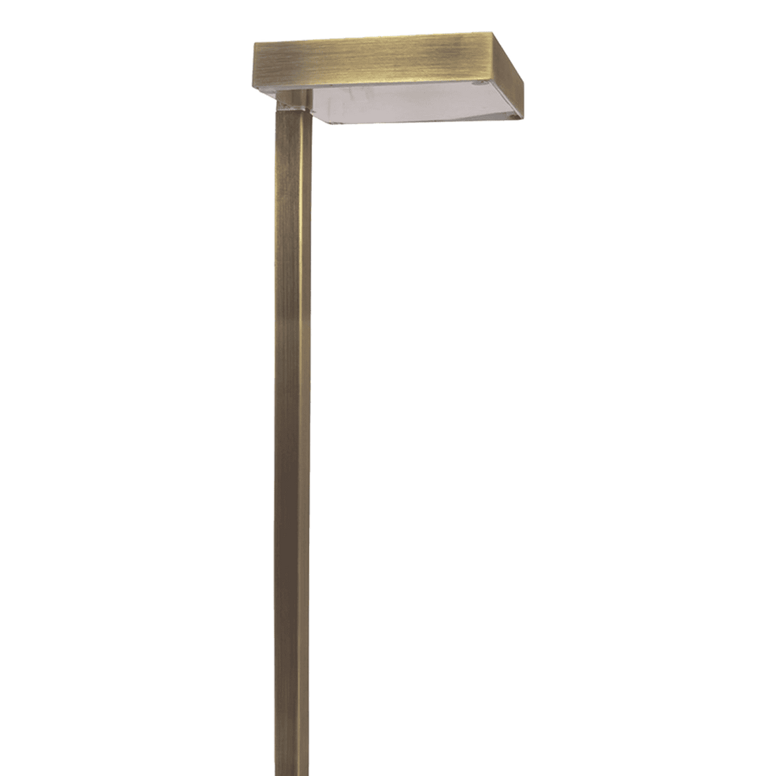 PLB20 Cast Brass Sqaure Top LED Low Voltage Pathway Outdoor Lighting Landscape Fixture
