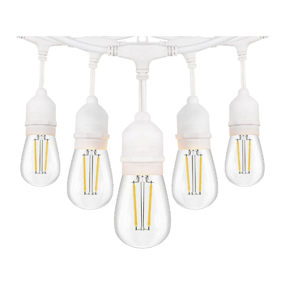 SL101 LED Low Voltage Bistro String Lights 48 FT Outdoor Weatherproof 12V Edison Bulbs